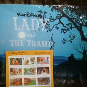 Exclusive Disney Store Lady & the Tramp LIthographs and Collector Stamps